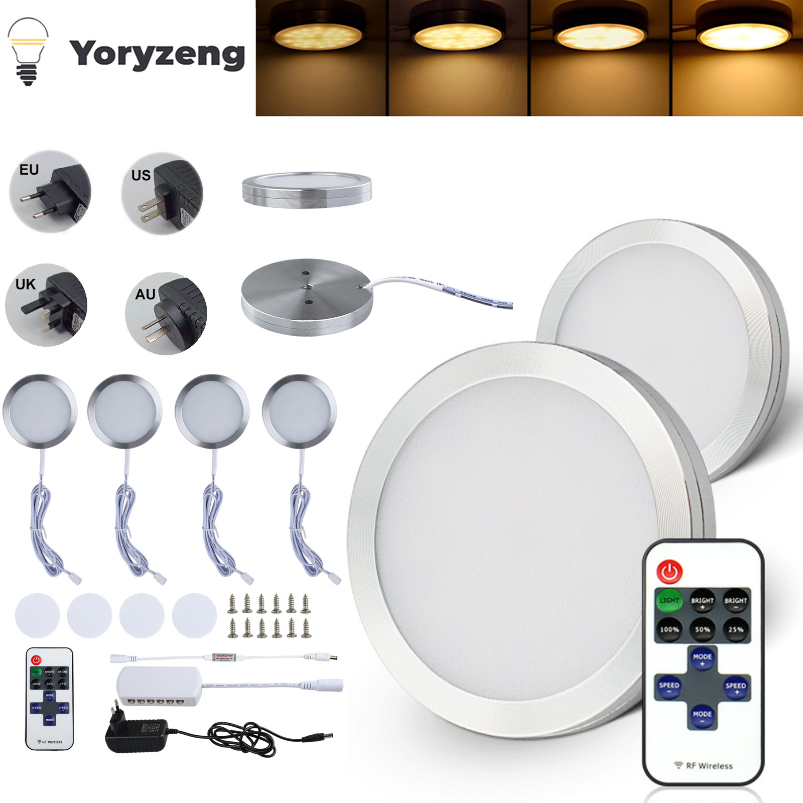 Kitchen Decor Lighting - アンダーキャビネット LED ナイトライトディスプレイケースクローゼットランプリモコン家庭用キッチンショーケースワードローブ食器棚装飾
