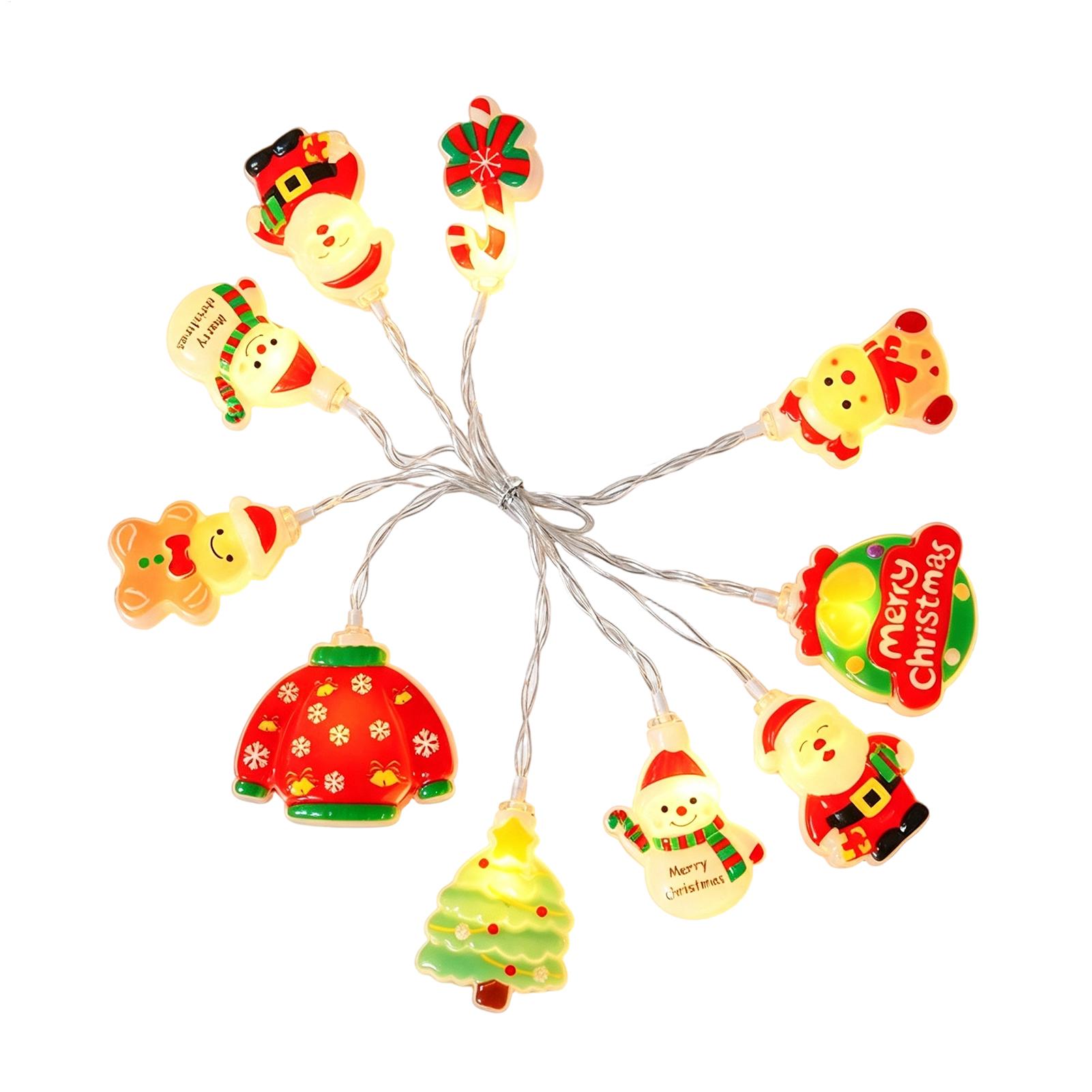 Lighting Tree Decor - クリスマスストリングライト装飾用防水LEDサンタライト、クリスマスツリー吊り下げ装飾、ポーチ、玄関、庭、パティオ、通路用