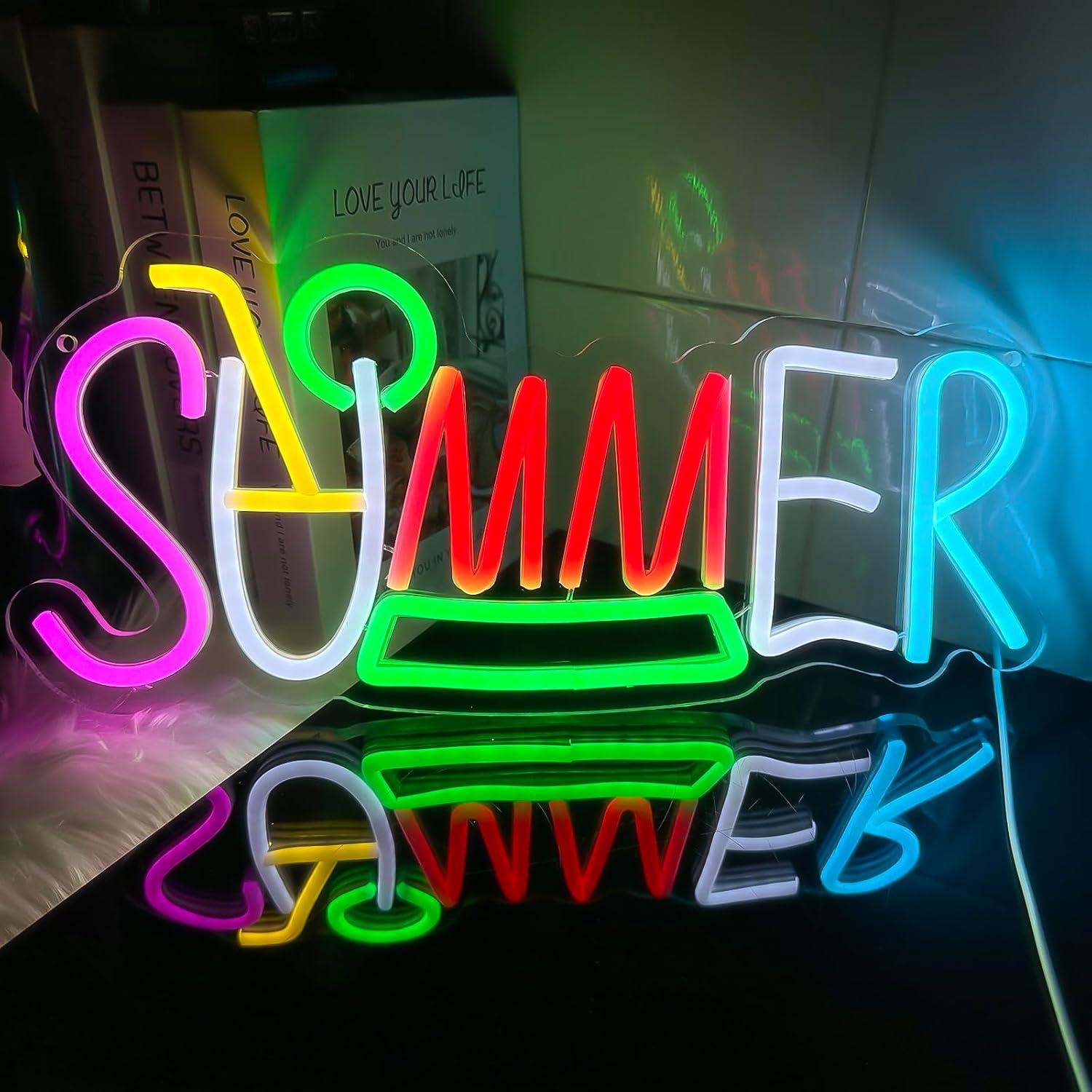 Lighting Decor Rentals - 夏のネオンサイン USB 電源 LED ライト海岸レストランサーフショップバケーションレンタルファッション小売店の壁の装飾用