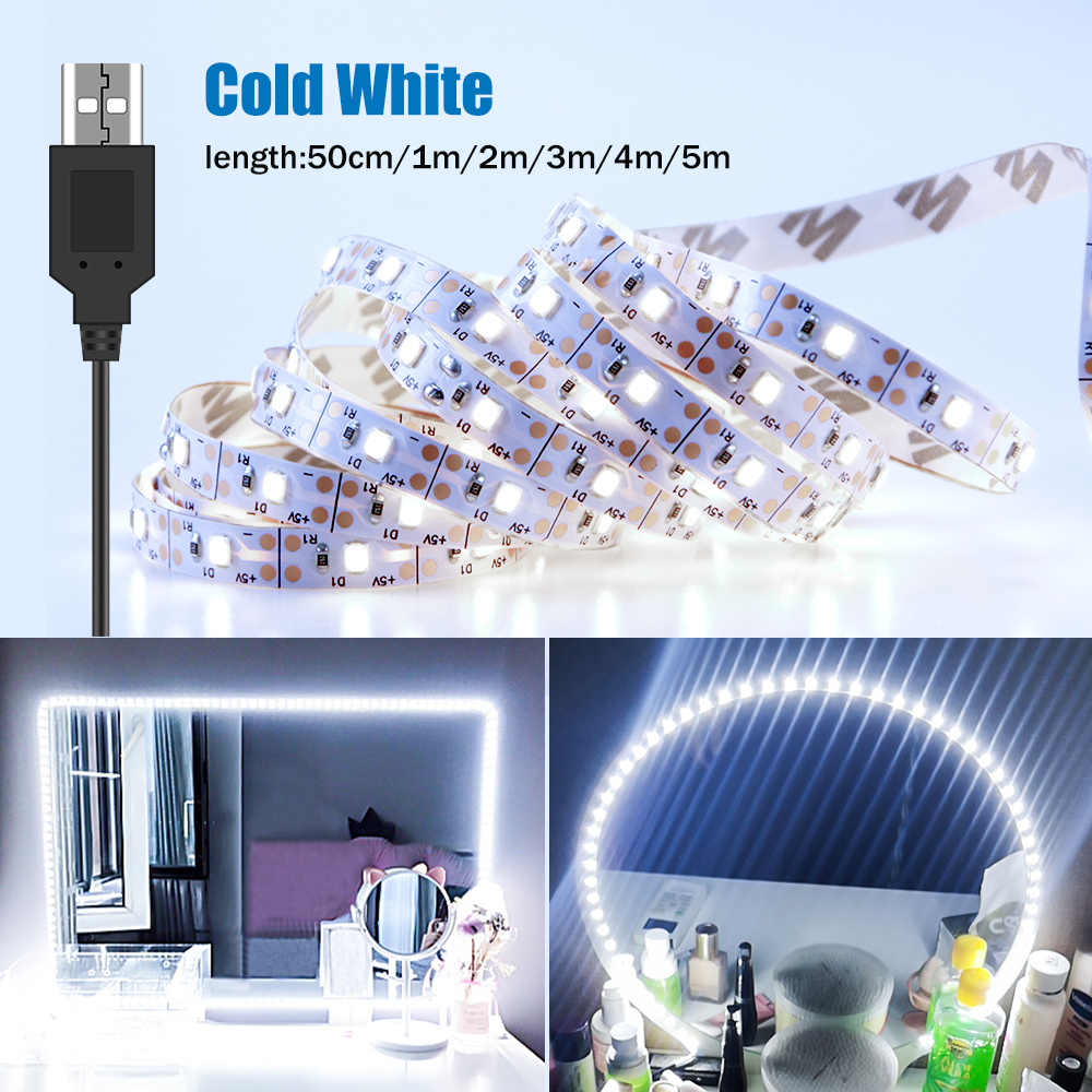 Lighting Decor For Diwali - DC5V LED 化粧鏡ライトストリップ USB ドレッシングテーブルランプ LED