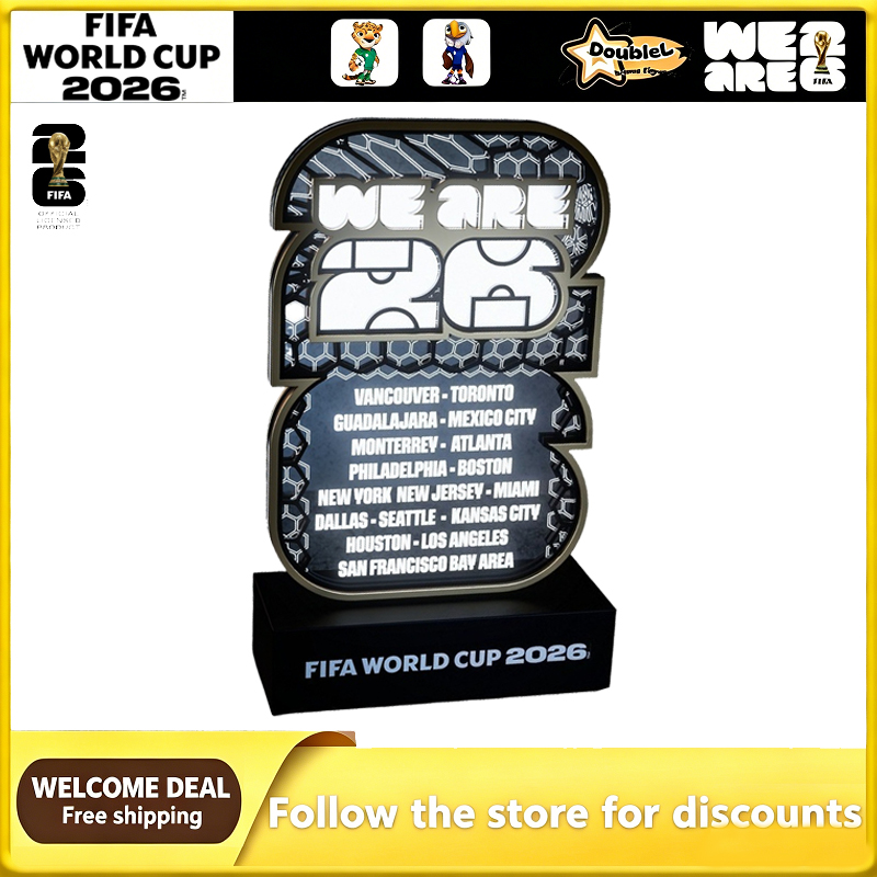 Lighting Room Decor Items - 主催都市FIFAワールドカップ3D LEDナイトライトUSBデスクランプ寝室ルームホームデコレーションサッカーファンコレクタブルオーナメントお土産ギフト