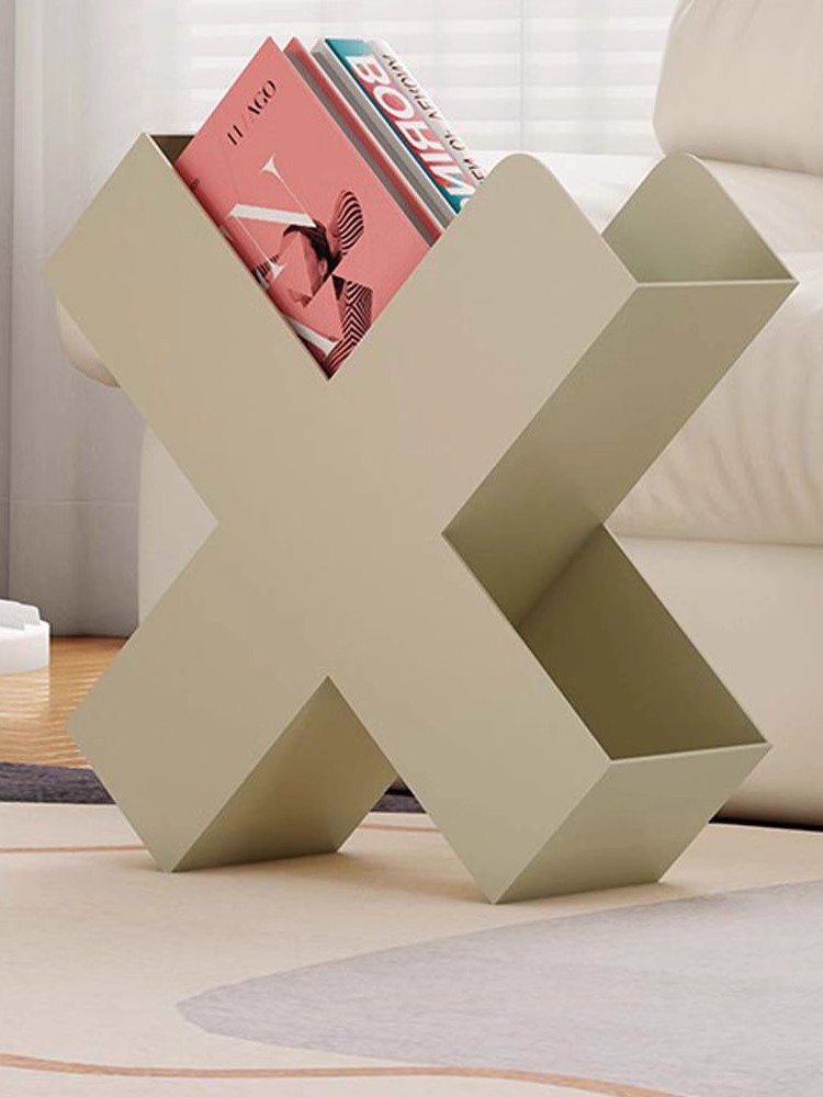 Lighting And Decor Magazine - 北欧ライト高級ホームアート装飾金属本棚モダンなシンプルさクリエイティブデザイン「X シェイプ」リビングルームマガジンラック