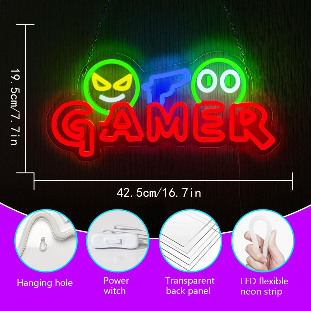 ゲーマー向けネオンサインLEDウォールライト、カスタマイズ可 - Wedding Lighting And Decor のレビューと価格