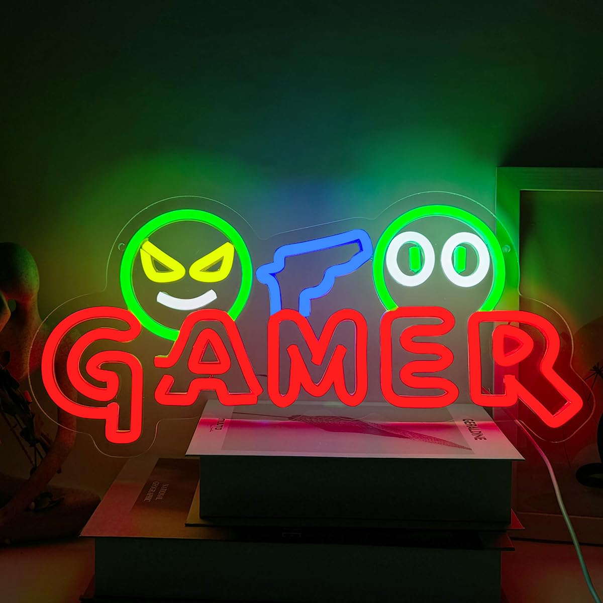 ゲーマー向けネオンサインLEDウォールライト、カスタマイズ可 - Wedding Lighting And Decor のレビューと価格
