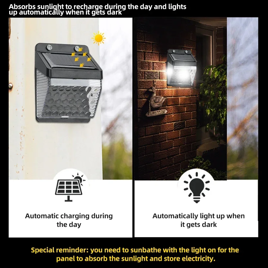 LED ソーラーライト PIR モーションセンサーウォールラ - Led Lighting Decor のレビューと価格