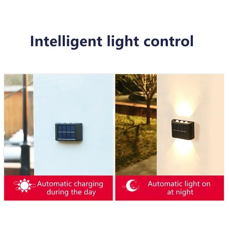 LEDソーラーライト 屋外防水 ソーラーウォールランプ 上下 - Led Lighting Decor のレビューと価格