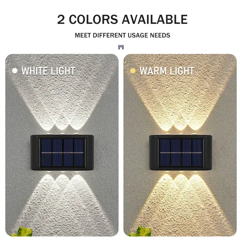 LEDソーラーライト 屋外防水 ソーラーウォールランプ 上下 - Led Lighting Decor のレビューと価格