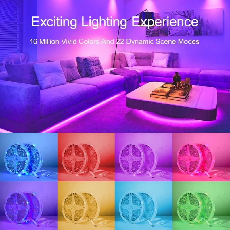 DC 5V USB LED ストリップライト APP 制御色 - Lighting Decor In Room のレビューと価格