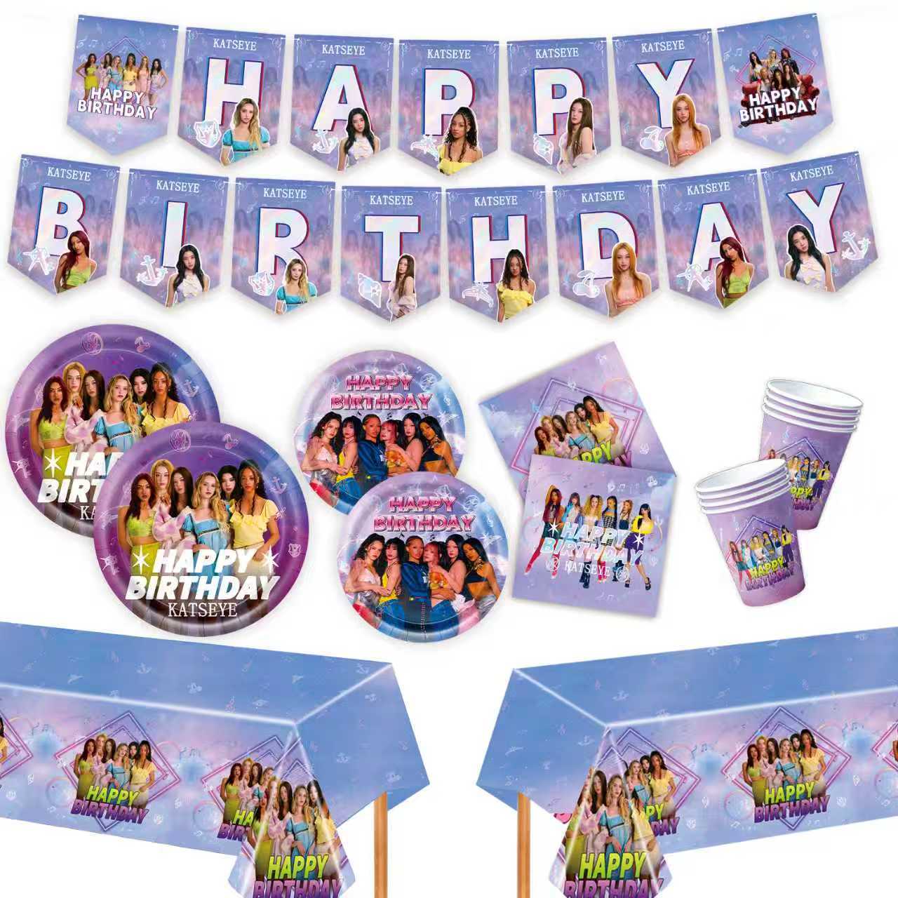 K&Katseye アイドル誕生日パーティー用品デコレーショ - Lighting Room Decor Items のレビューと価格