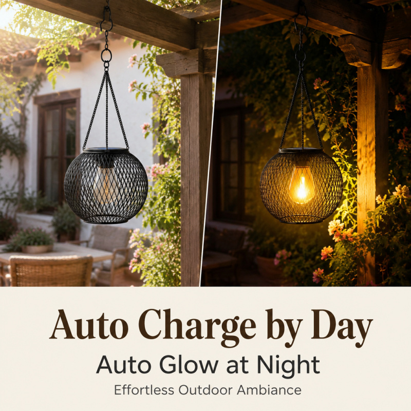 太陽光発電 LED 吊り下げフロアランプ屋外中空アウトライト - Decor Lighting Floor Lamps のレビューと価格