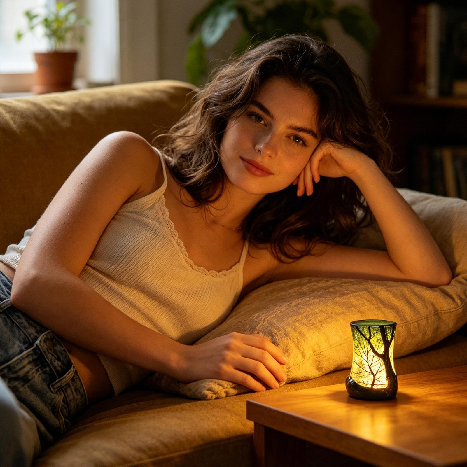 ベッドサイドテーブルランプ フォレストナイトライト 装飾的な - Lighting Decoration In Bedroom のレビューと価格