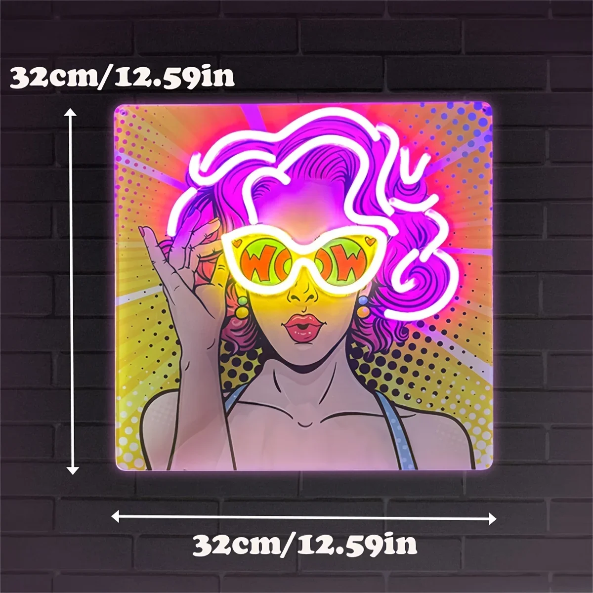 Wow Lady ポップアート LED ネオンサイン USB - Outdoor Lighting Decor Wow のレビューと価格