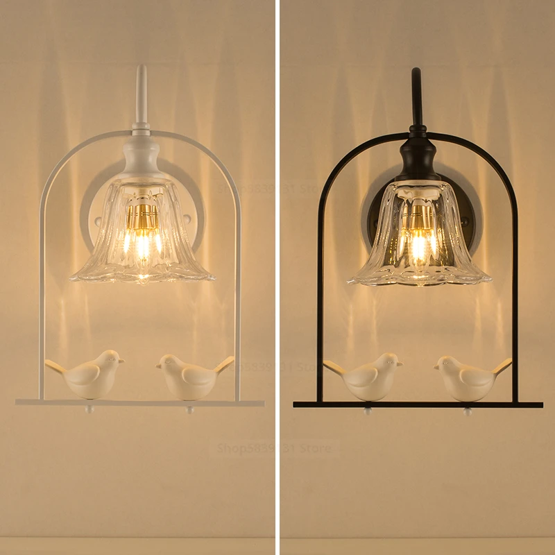 北欧クリエイティブバード LED ウォールランプリビングルー - Foyer Lighting Wall Decor のレビューと価格