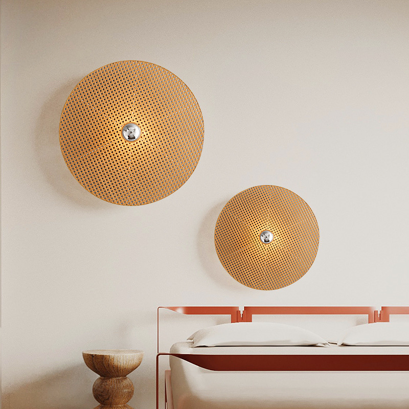侘び寂び禅スタイルの天然ラタン製芸術的な壁掛け照明、バケーシ - Lighting Decor Rentals のレビューと価格
