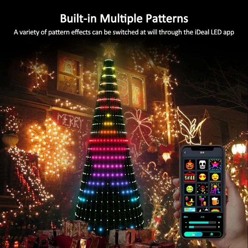 クリスマススターツリーライトRGB LED、Bluetoot - Lighting Tree Decor のレビューと価格