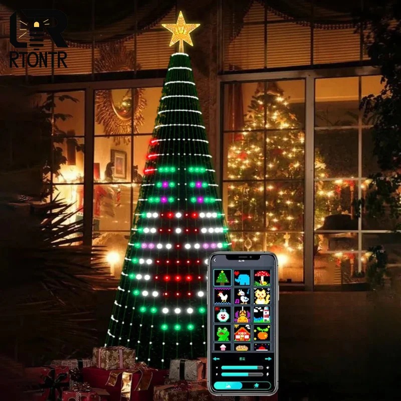 クリスマススターツリーライトRGB LED、Bluetoot - Lighting Tree Decor のレビューと価格