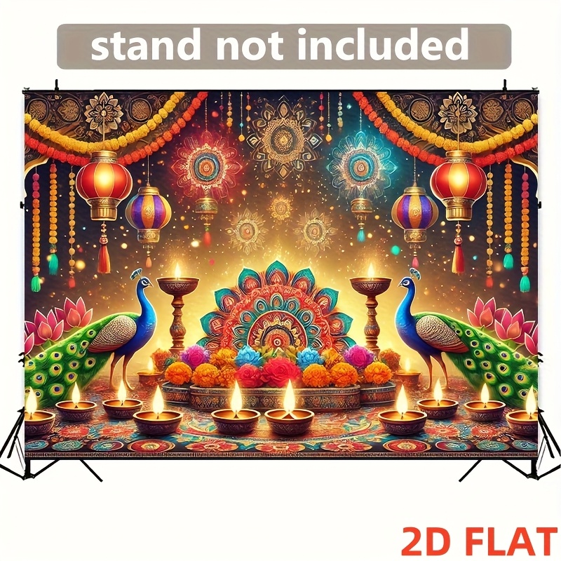 ディワリ孔雀ランタンタペストリー インド祭り装飾 ディヤライ - Lighting Decor For Diwali のレビューと価格