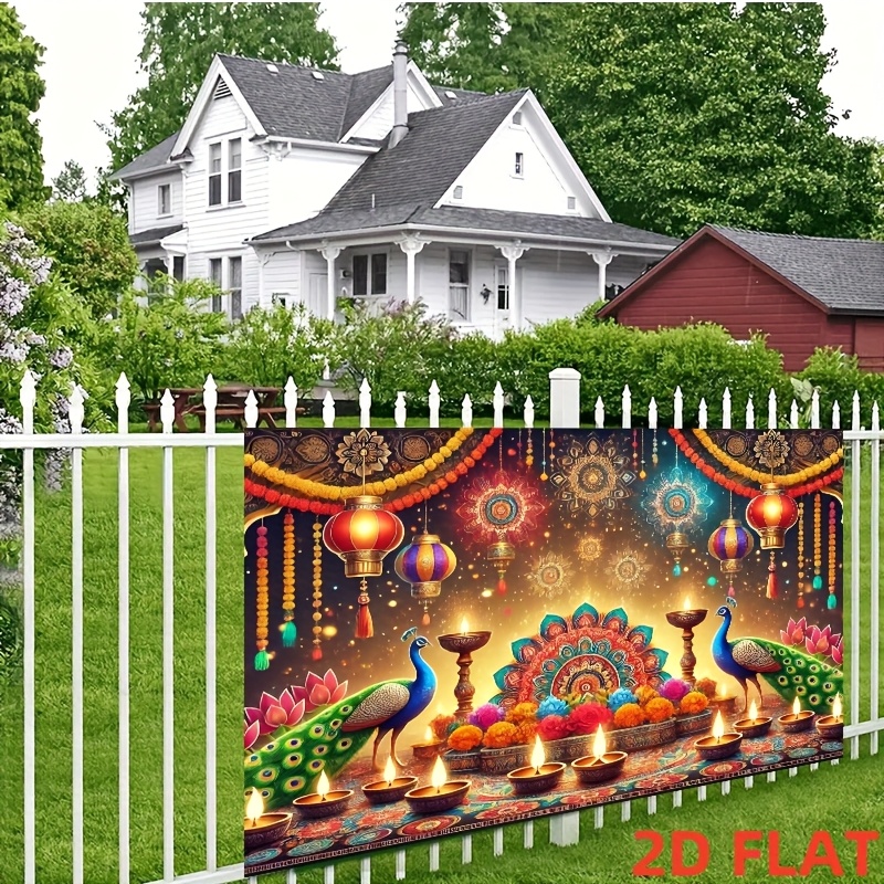 ディワリ孔雀ランタンタペストリー インド祭り装飾 ディヤライ - Lighting Decor For Diwali のレビューと価格