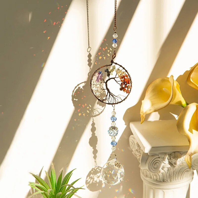 1pc カラフルなオリジナルストーン生命の木クリスタルガラス - Lighting Decor Inc のレビューと価格