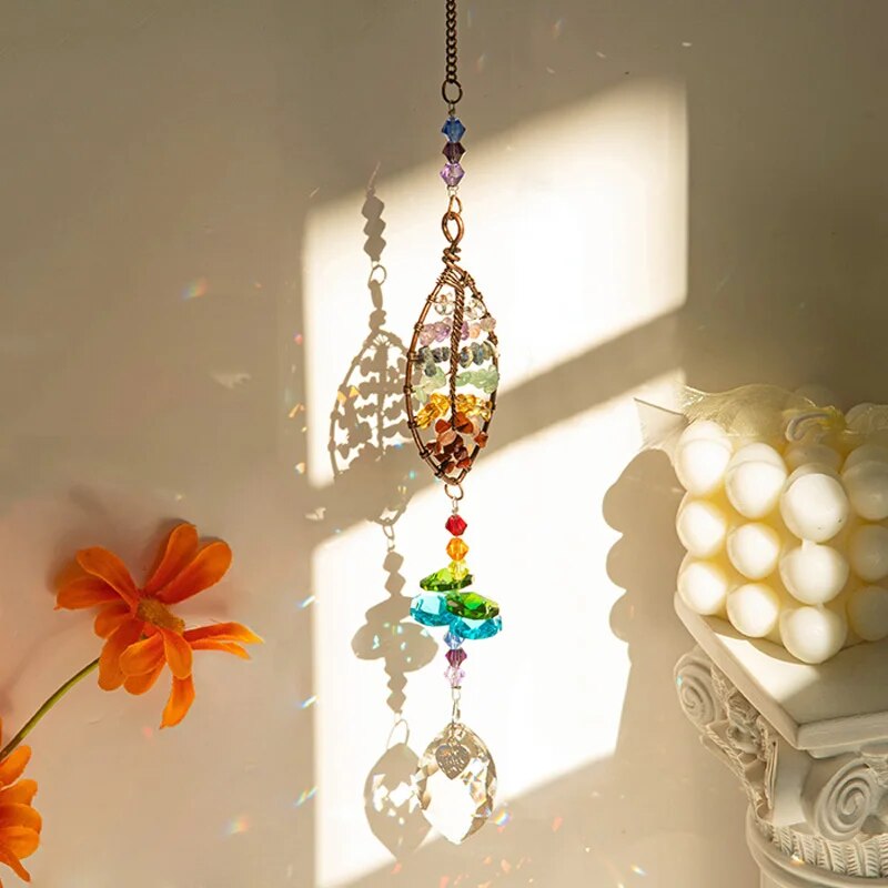 1pc カラフルなオリジナルストーン生命の木クリスタルガラス - Lighting Decor Inc のレビューと価格
