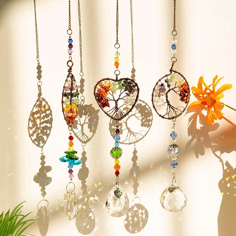 1pc カラフルなオリジナルストーン生命の木クリスタルガラス - Lighting Decor Inc のレビューと価格