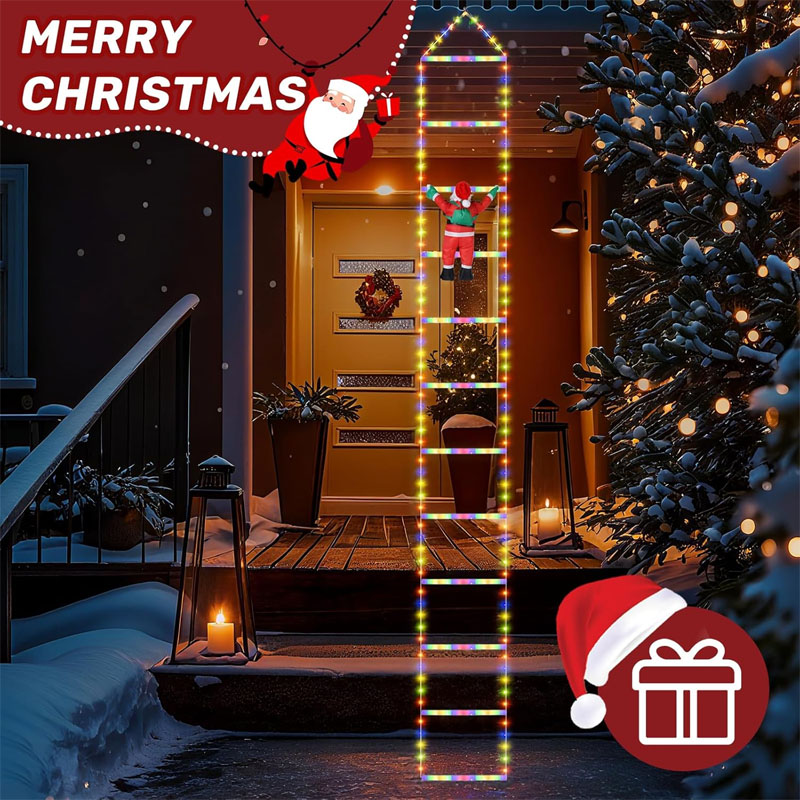 LEDクリスマスライト クリスマス装飾用はしご型ライトストリ - Lighting Tree Decor のレビューと価格