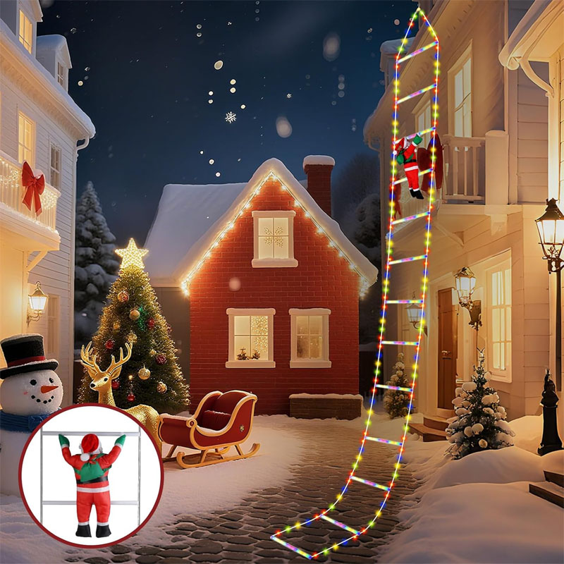LEDクリスマスライト クリスマス装飾用はしご型ライトストリ - Lighting Tree Decor のレビューと価格