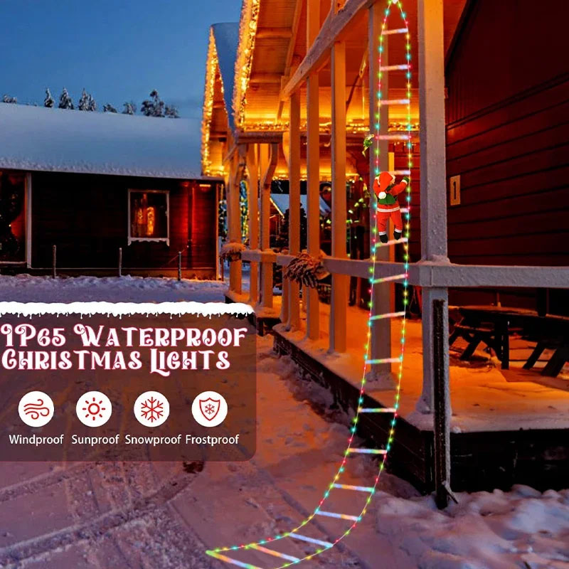 LEDクリスマスライト クリスマス装飾用はしご型ライトストリ - Lighting Tree Decor のレビューと価格