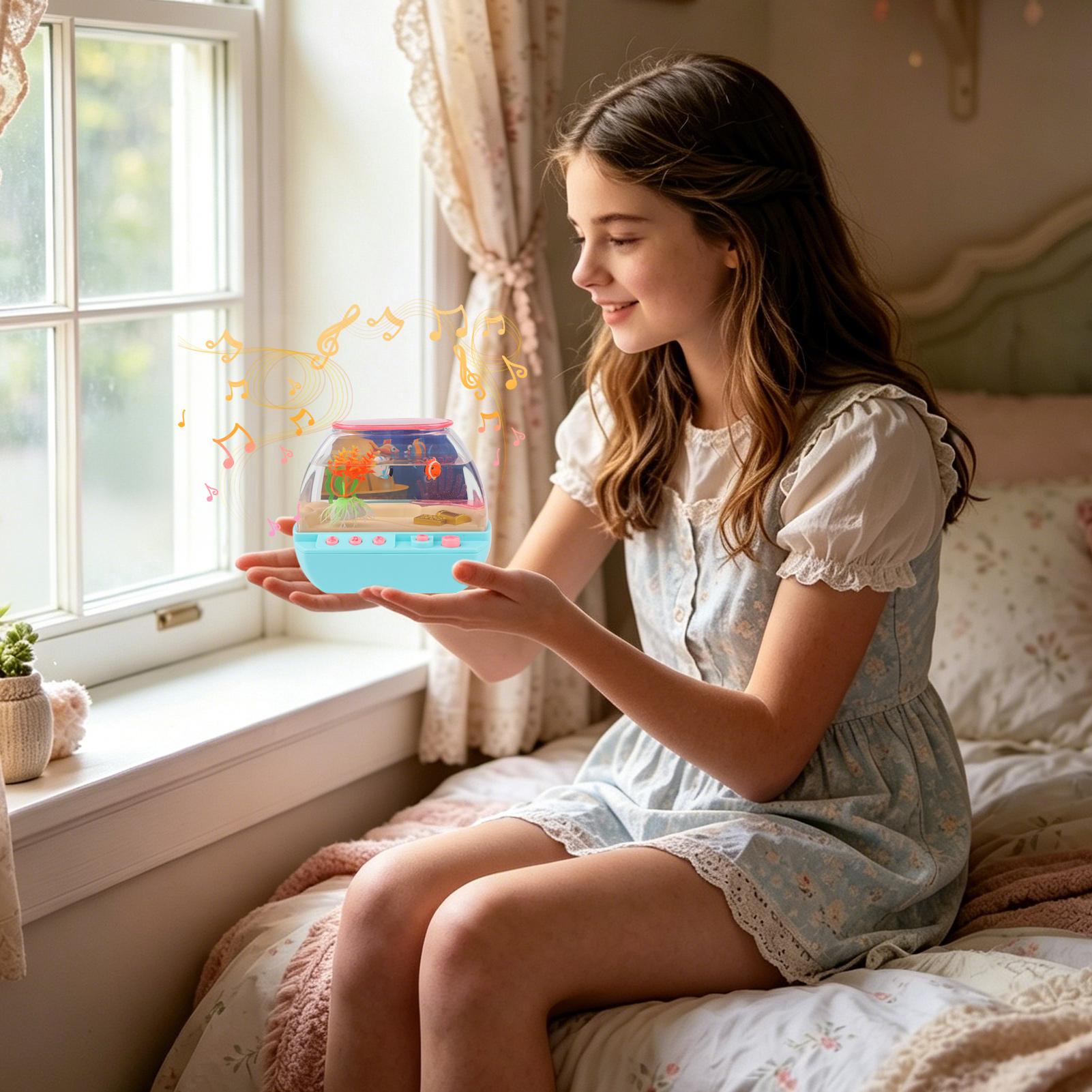 おもちゃの水槽 ホームデコレーション 音楽と光付き 模擬水槽 - Lighting Decoration In Bedroom のレビューと価格