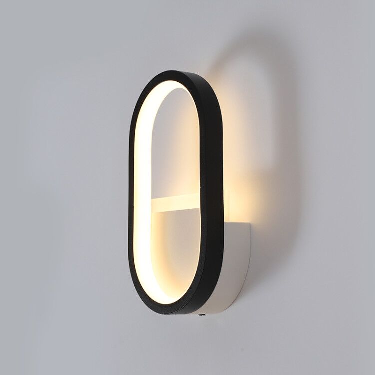 モダンな北欧LEDウォールランプ、ミニマリストブラック幾何学 - Lighting Decoration In Bedroom のレビューと価格