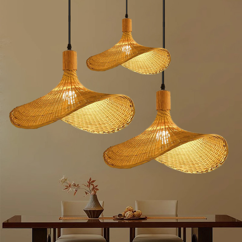 新しい中国禅竹製ペンダントライト、手作り天然籐、茶室、レスト - Lighting Decor Rentals のレビューと価格