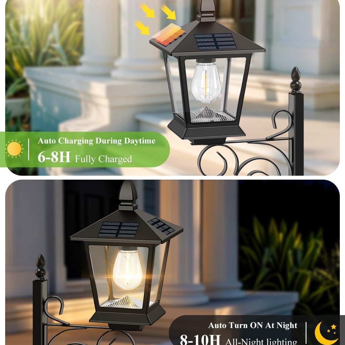 2 in 1 ソーラープランターランプ 防水 暖白色 屋外壁 - Decor Lighting Floor Lamps のレビューと価格