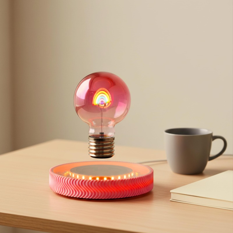 空中浮遊ワイヤレスLED電球デスクランプ、男の子と女の子のた - Lighting Decor For Diwali のレビューと価格