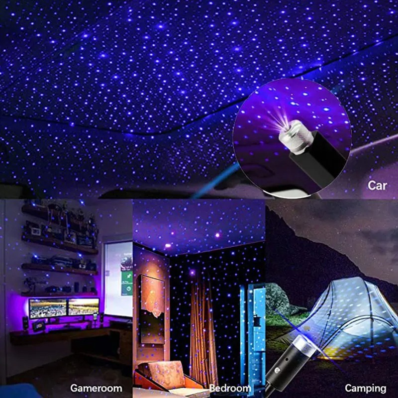 車内用ロマンチックLED星空ナイトライト、5V USB電源、 - Lighting Decor For Diwali のレビューと価格