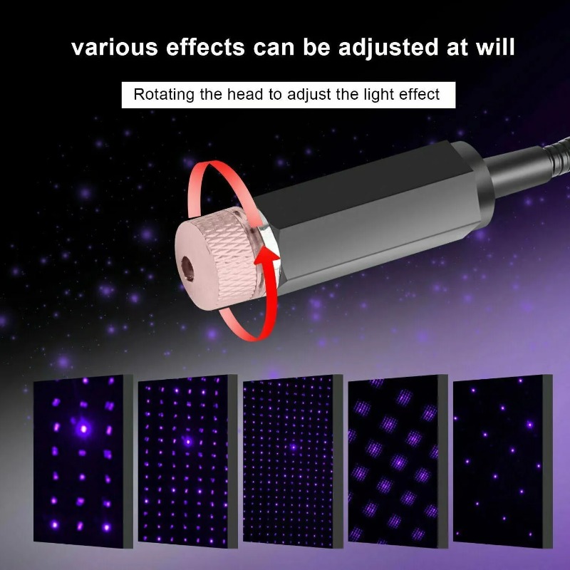 車内用ロマンチックLED星空ナイトライト、5V USB電源、 - Lighting Decor For Diwali のレビューと価格