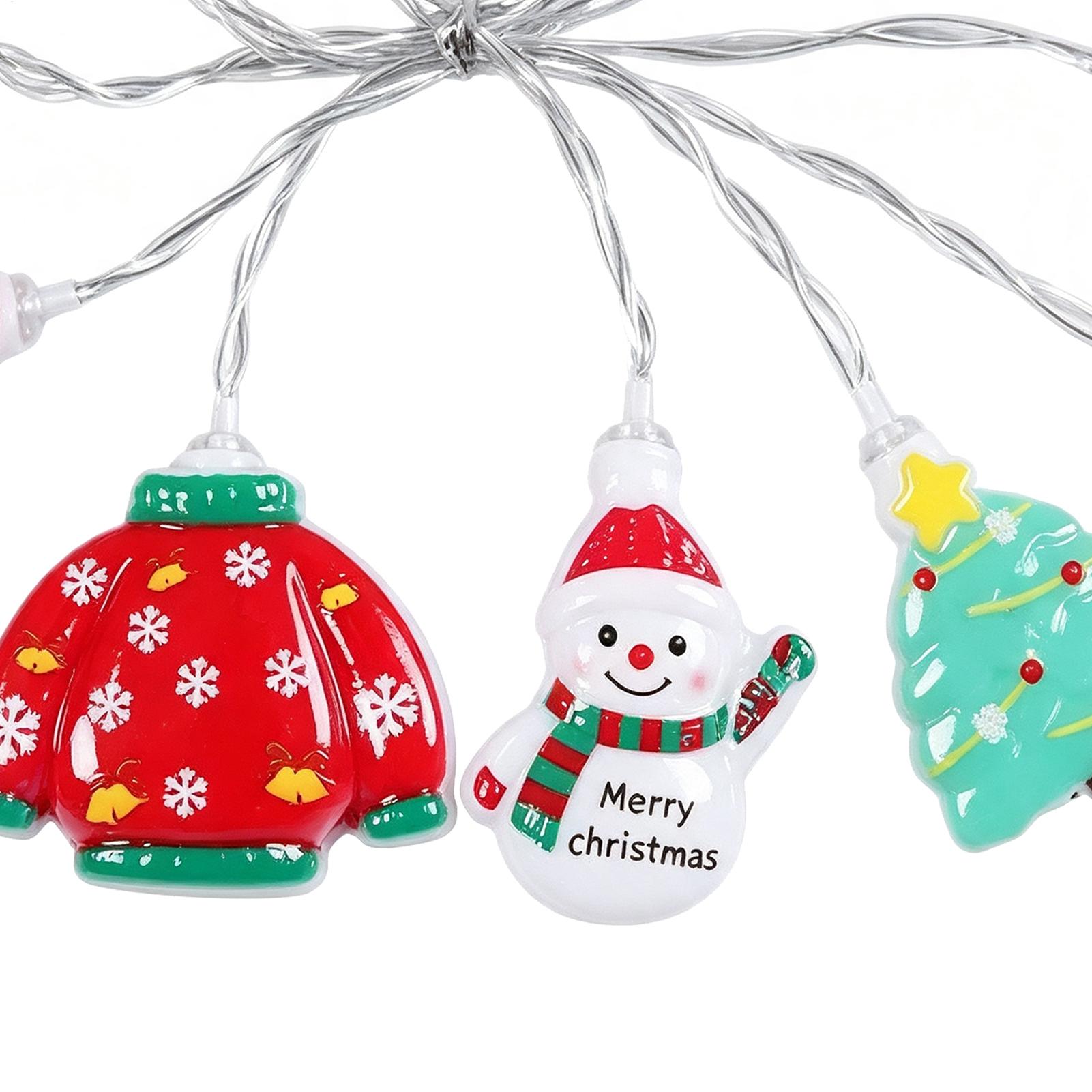 クリスマスサンタストリングライト 防水LEDサンタストリング - Lighting Tree Decor のレビューと価格