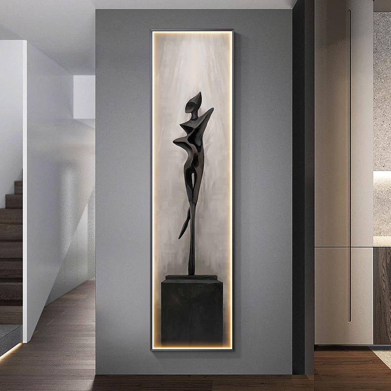 現代抽象アートインテリア絵画LEDウォールハンギングランプ、 - Foyer Lighting Wall Decor のレビューと価格