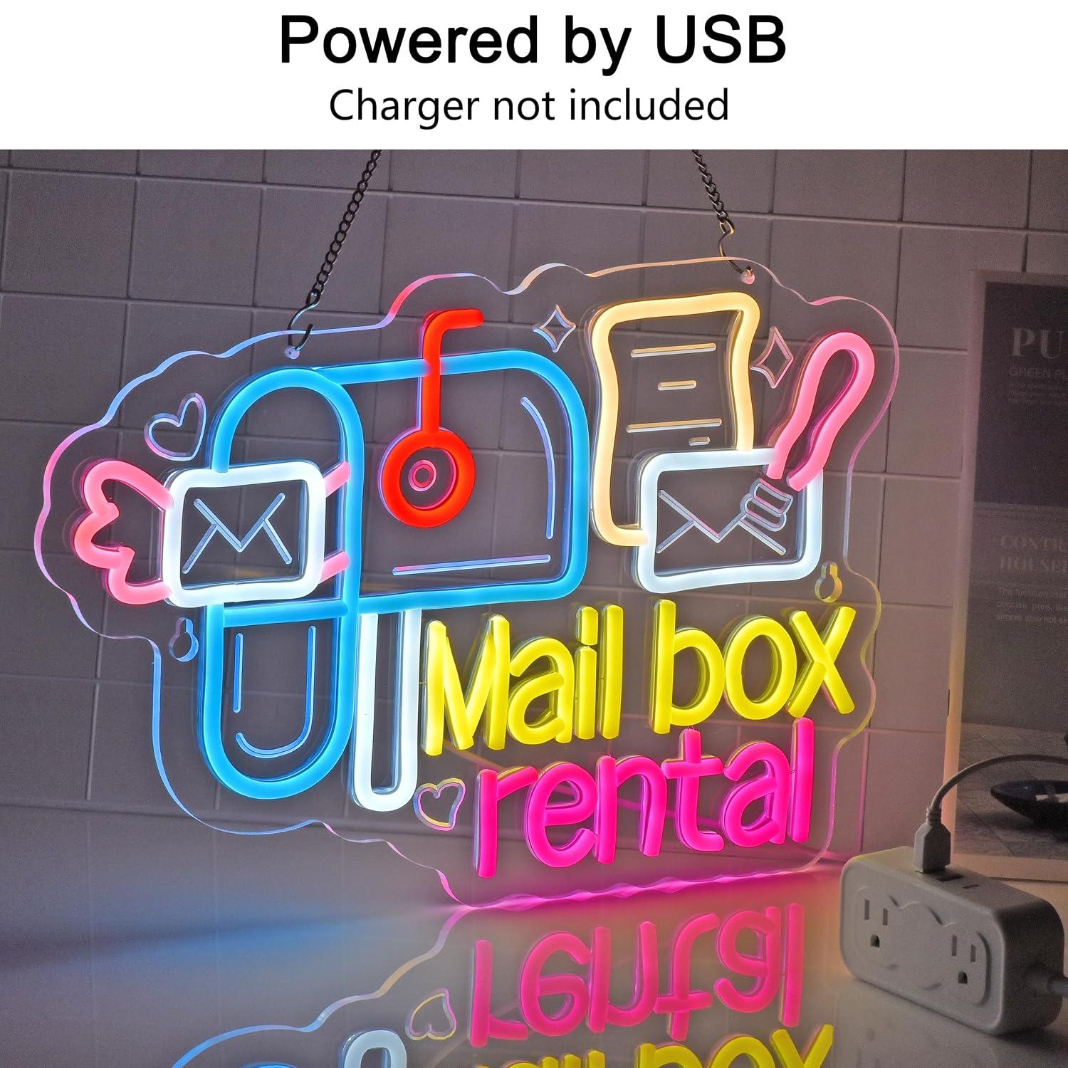 メールボックスレンタルネオンサインUSB調光可能なLEDライ - Lighting Decor Rentals のレビューと価格