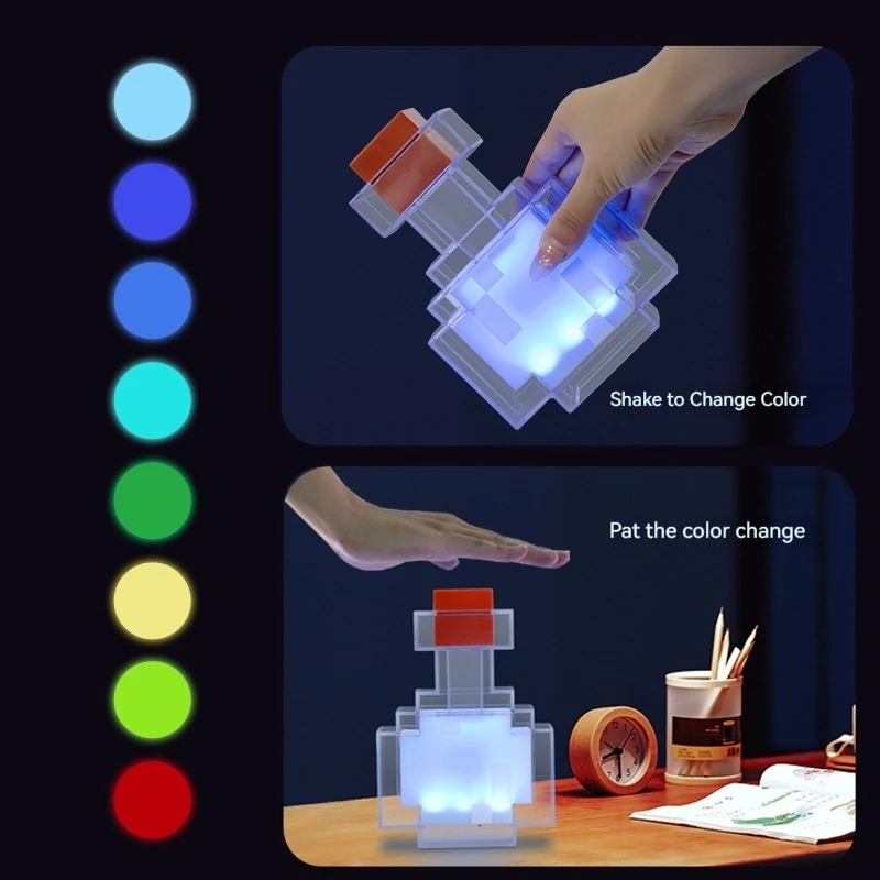 ミニ MC ゲームナイトライト変色液体薬瓶モデルタイプ C  - Lighting Decor Inc のレビューと価格