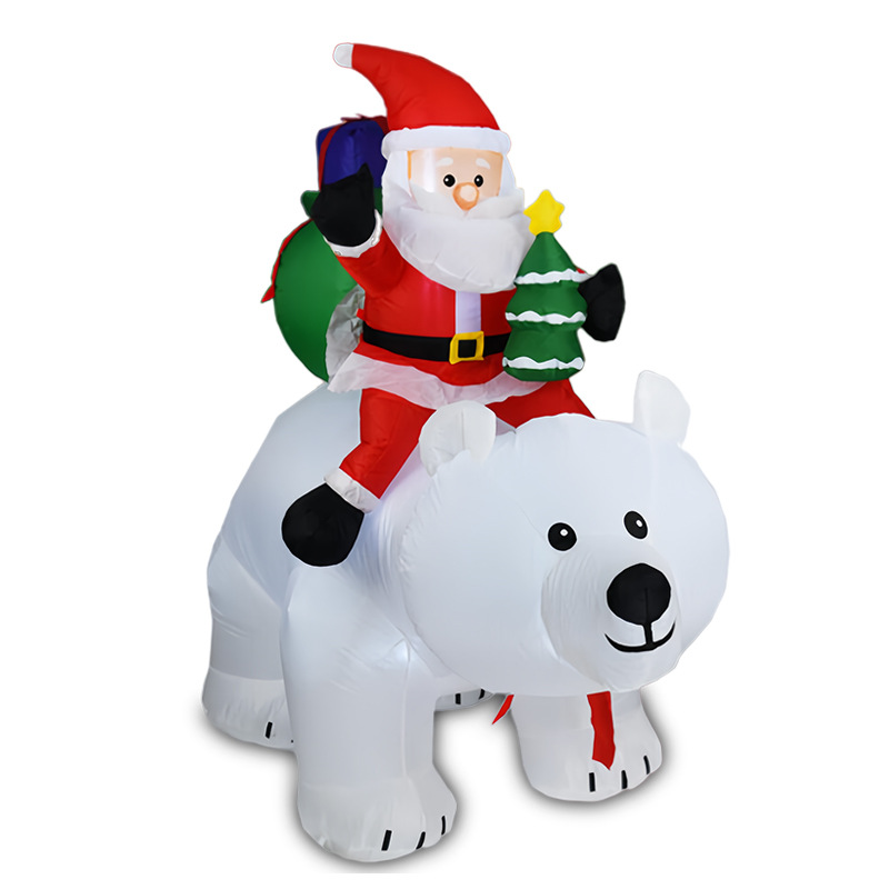 クリスマス インフレータブル サンタクロース ホッキョクグマ - Lighting Tree Decor のレビューと価格