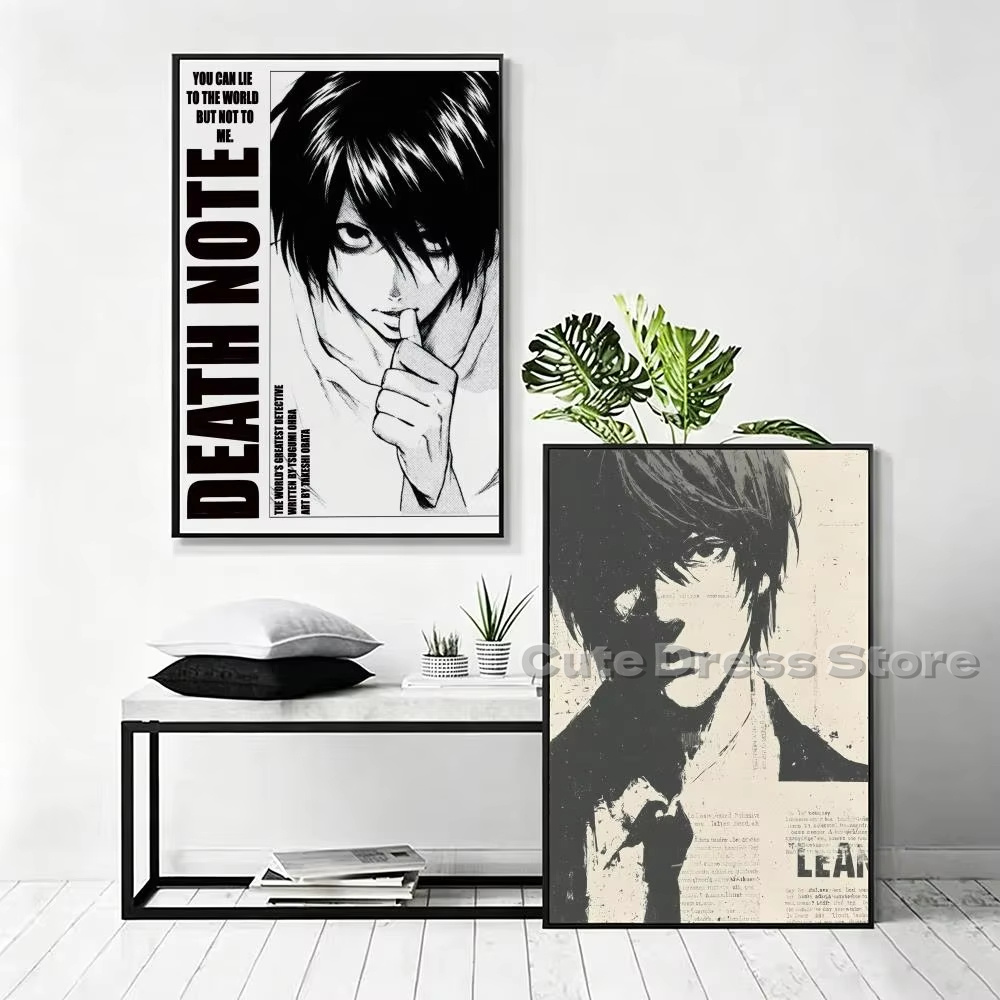 デスノート キャンバスプリント 非額装 ウォールアート L  - Lighting Room Decor Items のレビューと価格