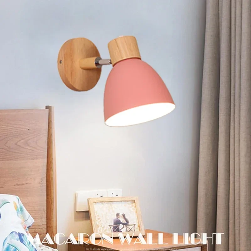 寝室用スコンス ノルディックウォールランプ 木製 リビングル - Foyer Lighting Wall Decor のレビューと価格