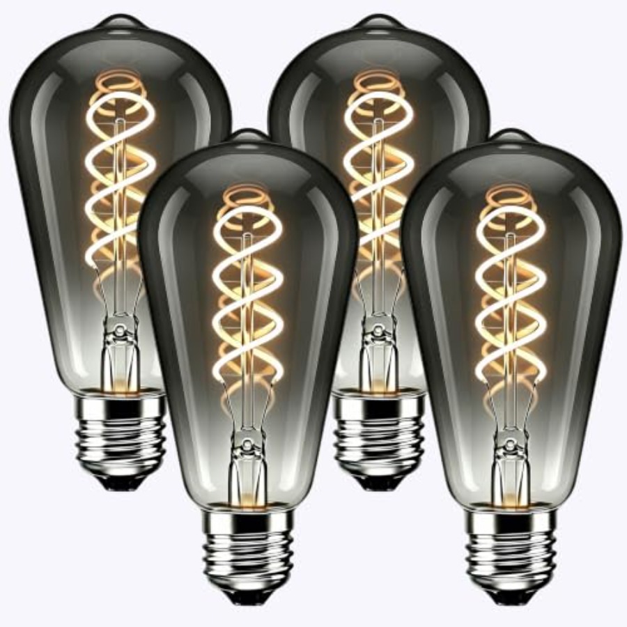 4 パック ST64 LED エジソン電球 6W 60W 相 - Led Lighting Decor のレビューと価格