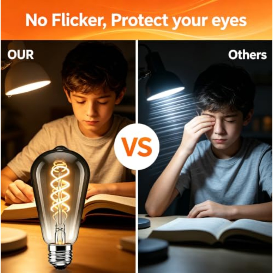 4 パック ST64 LED エジソン電球 6W 60W 相 - Led Lighting Decor のレビューと価格