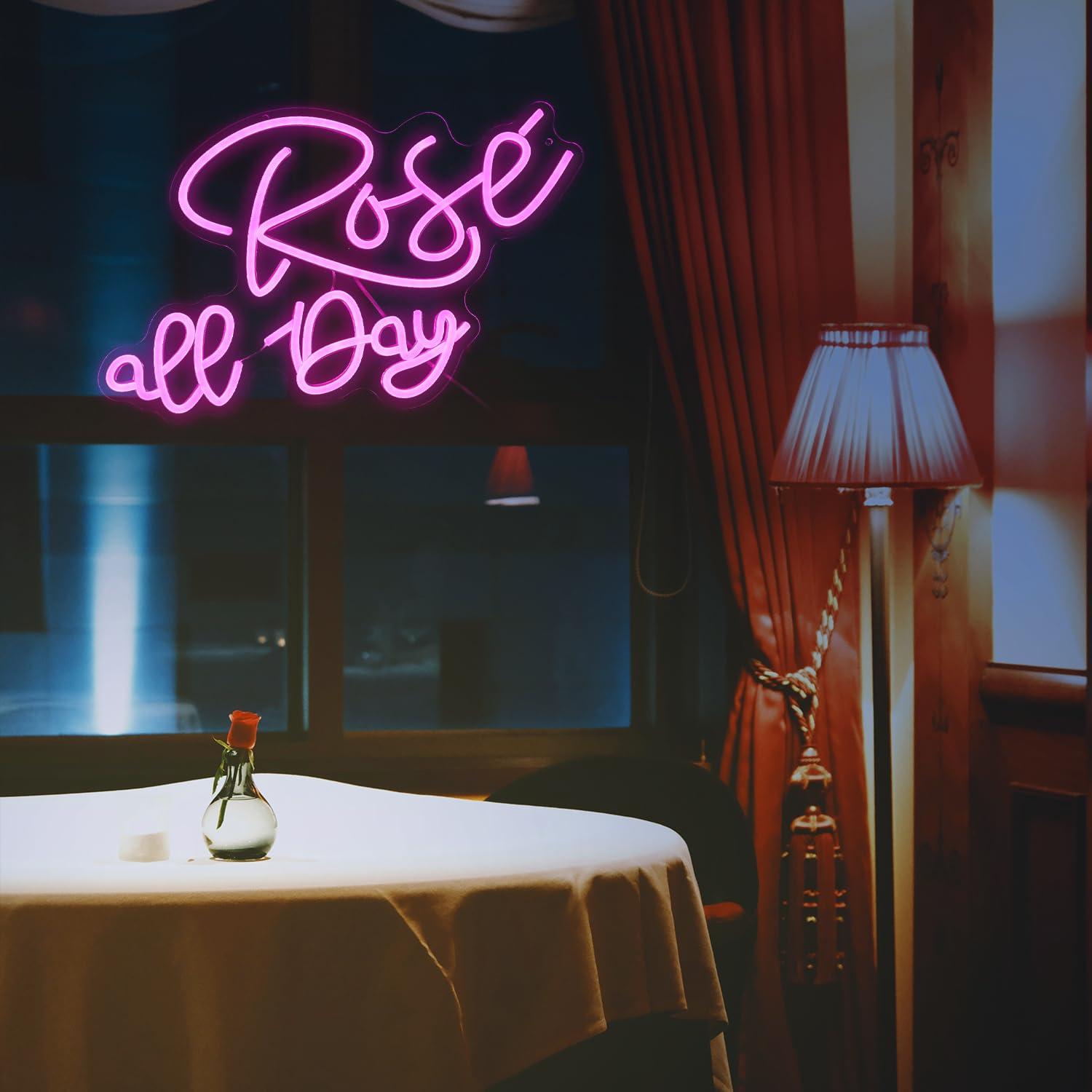 ローズオールデイネオンサイン調光可能なLEDネオンライト寝室 - Wedding Lighting And Decor のレビューと価格