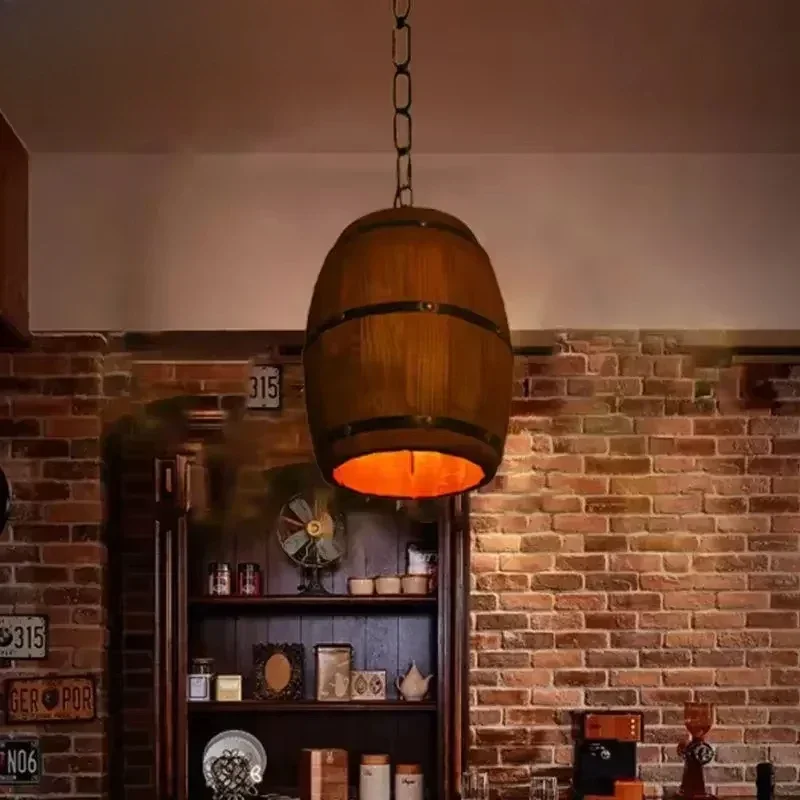 素朴なランプヴィンテージシャンデリア木製ペンダントライトワイ - Lighting Decor In Room のレビューと価格