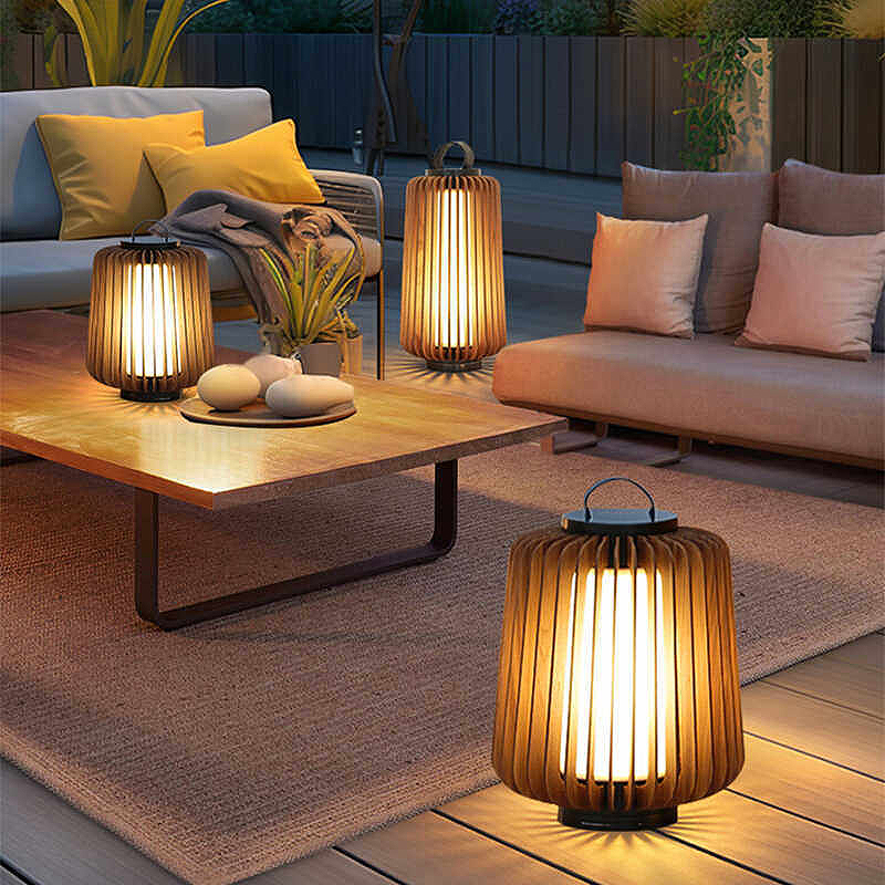 発光フロアランプ中庭ソーラーLED屋外照明非ソーラーランプ屋 - Decor Lighting Floor Lamps のレビューと価格