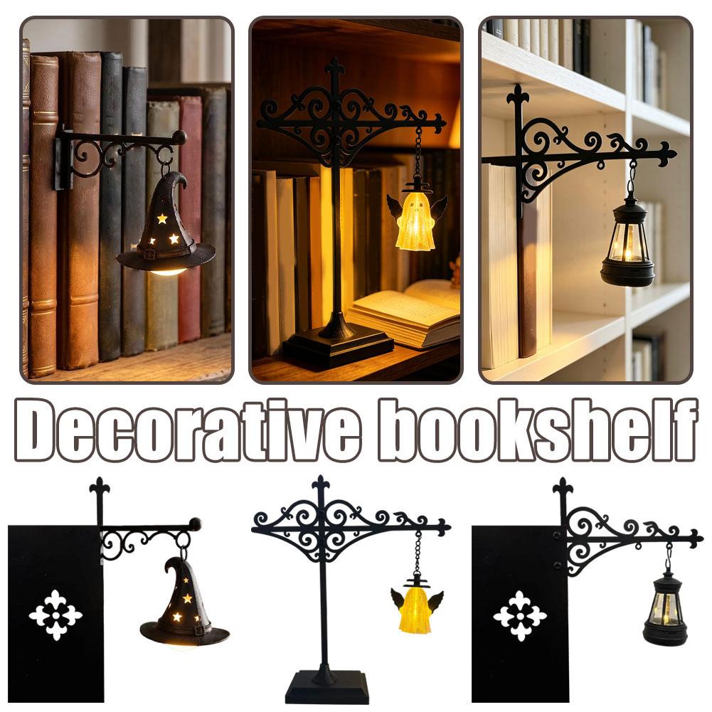 レトロゴシックブックシェルフランプライブラリーランタンLED - Lighting Decor In Room のレビューと価格