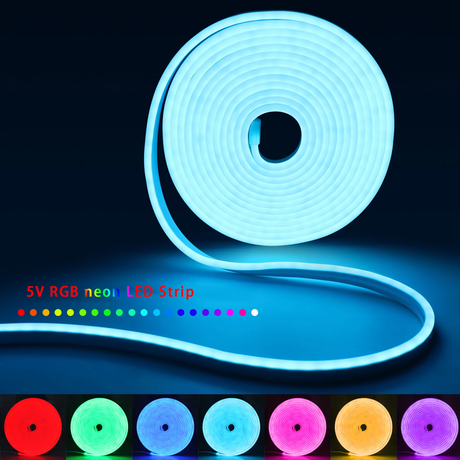 1-5m RGB LEDネオンストリップライト 5V USB - Lighting Decor In Room のレビューと価格